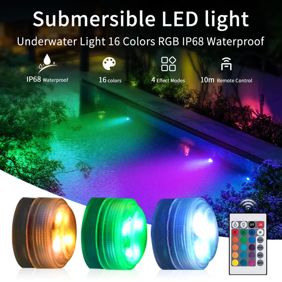 Submersible RGB Underwater Lights Remote &ndash; Color Change