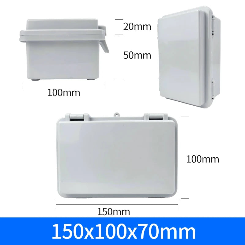IP66 Waterproof Junction Box ABS Plastic Outdoor - Durable Grey 150x100x70mm / CHINA