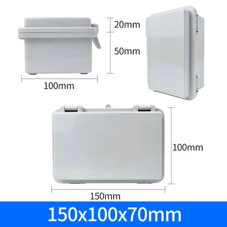 IP66 Waterproof Junction Box ABS Plastic Outdoor - Durable Grey 150x100x70mm / CHINA