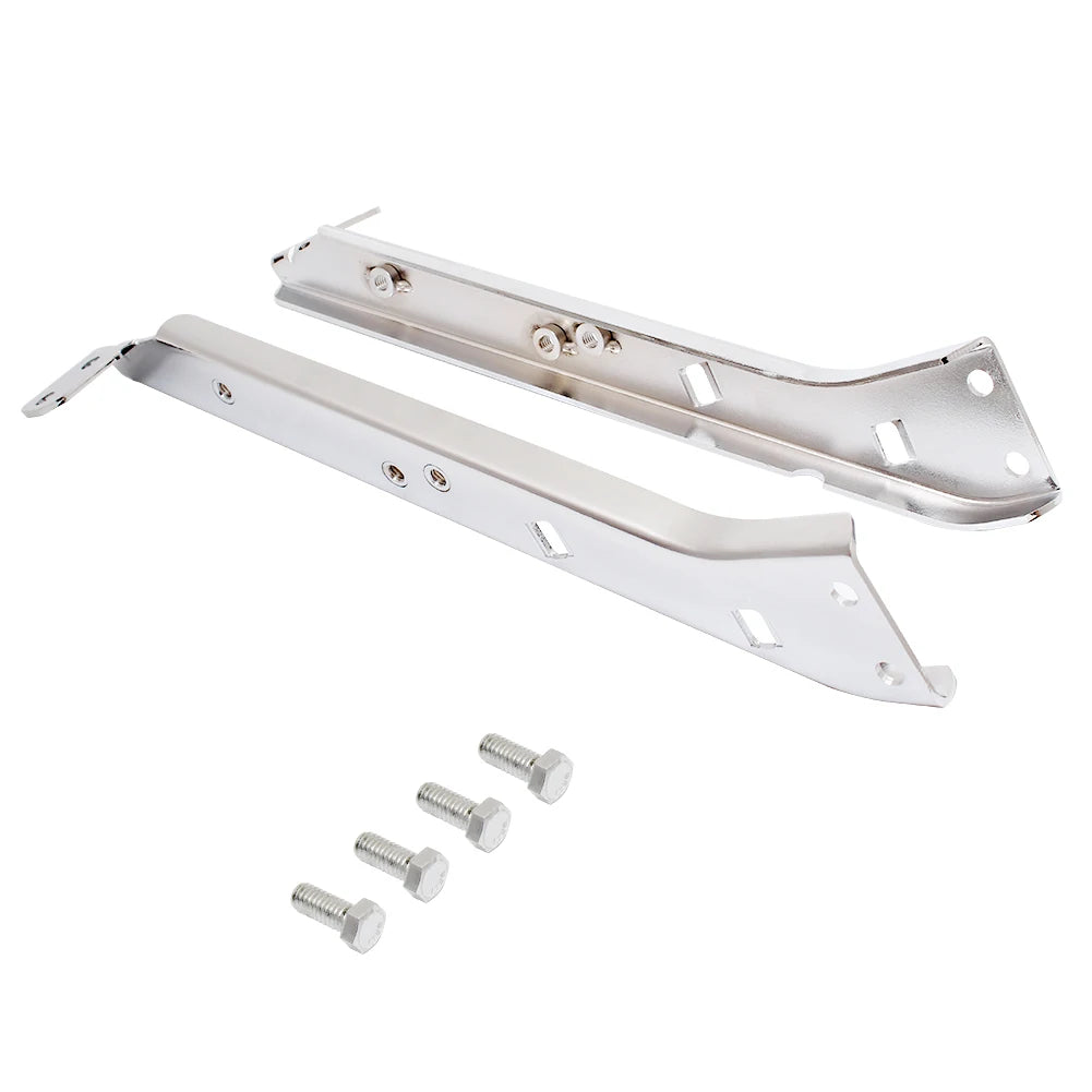 Motorcycle Chrome Drag Heavy Duty Saddlebag Rail &ndash; Durable Rear Support Brackets for Harley Touring Default Title