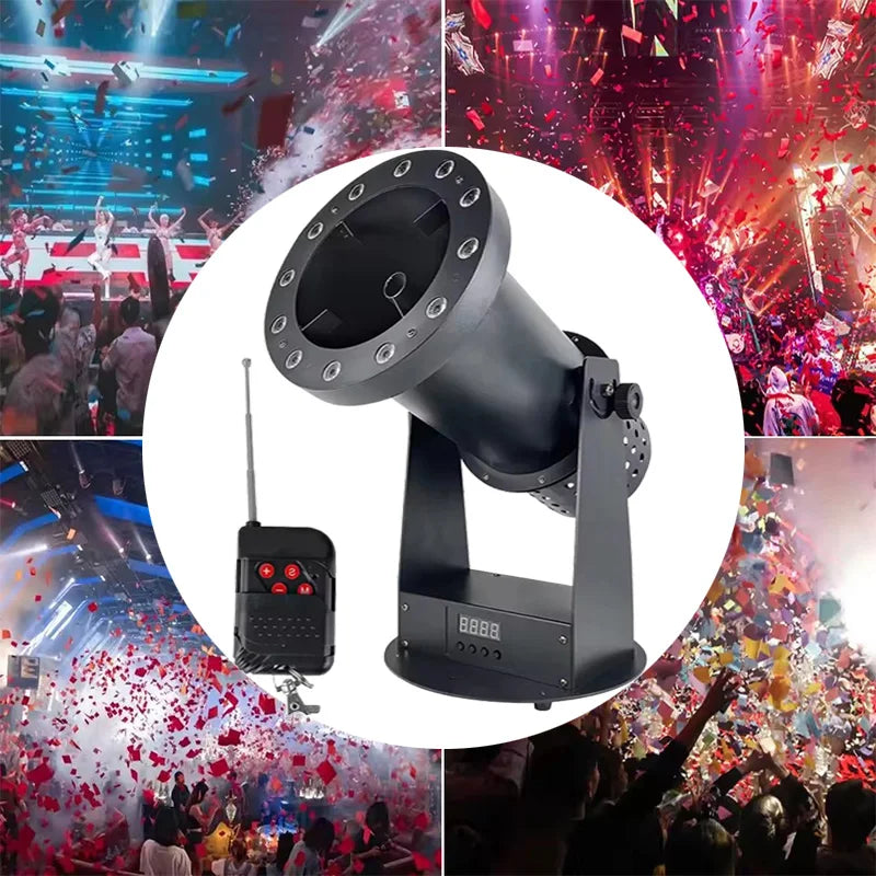 1500W Elektrisk Färgat Pappermaskin För Scen Konfettispray DJ Disco Bröllop Julfest Specialeffekt