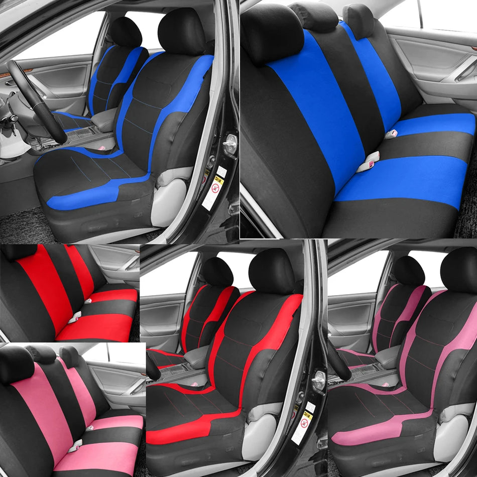 Sporty Universal Polyester Car Seat Covers for All Vehicles