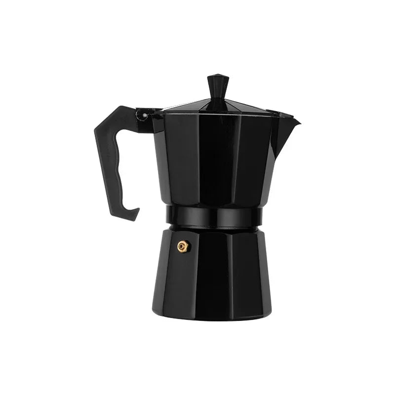 Moka Espresso Coffee Maker Pot - Stovetop Percolator for Caf&eacute; Brewing 6cup (300ML) Black