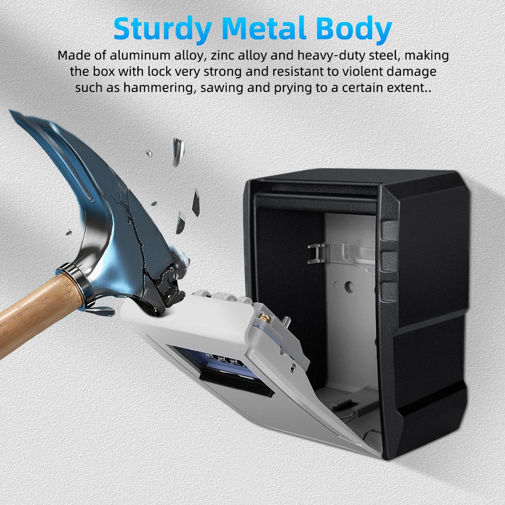 New Key Box 4-Digit Password Safe &ndash; Waterproof Wall Mounted