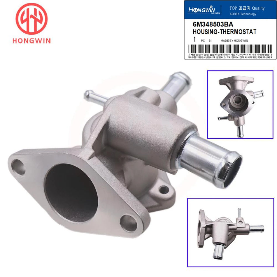 Carcasa del termostato del refrigerante del motor 6M348503BA para Ford Ranger 2006-2012