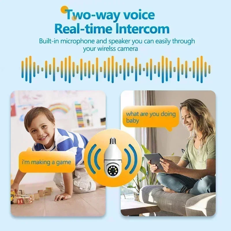 8MP Wireless PTZ Bulb Camera