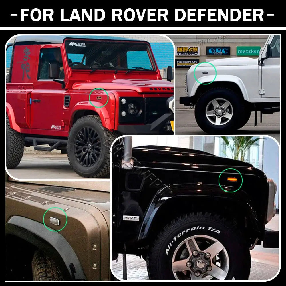 1 Pair For Land Rover Discovery 2 1999-2004 Defender Freelander 1 1997-2005 Dynamic Flowing Water LED Side Marker Light by InterCyprus Trading Ltd