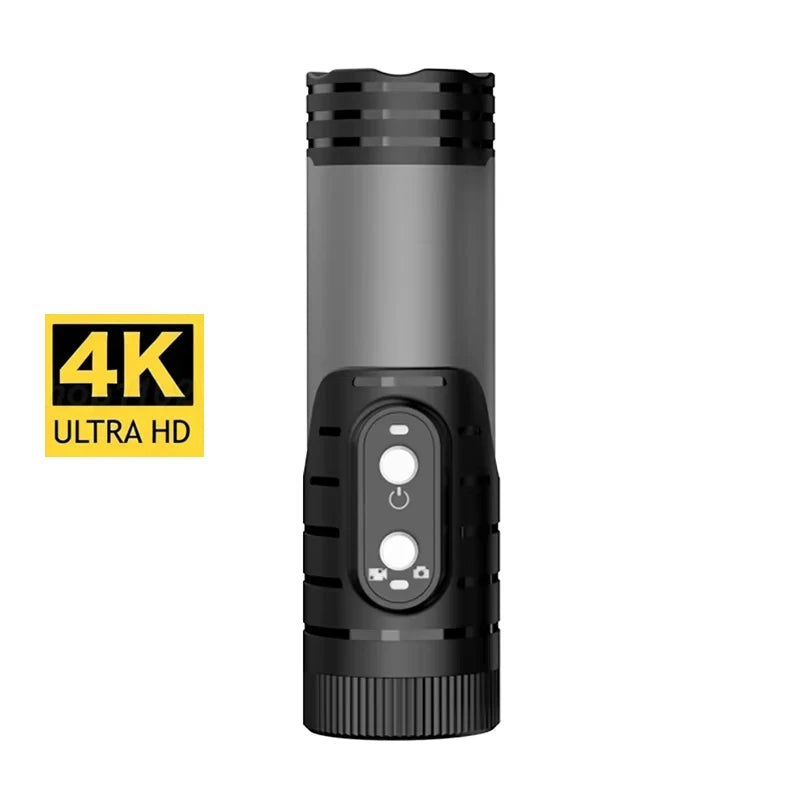 Luxuglow 4K Action Camera &ndash; Waterproof and Anti Shake Grey-4K / with 128GB Card