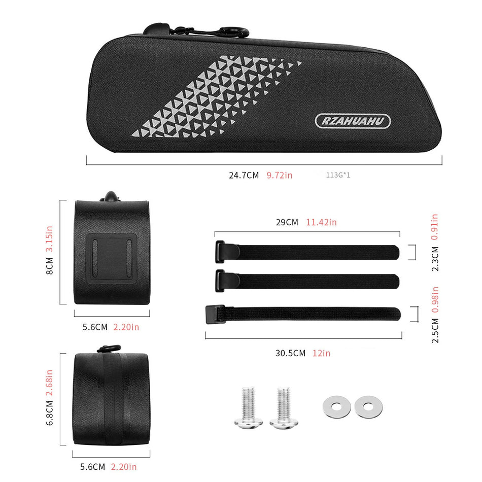 Чанта за горна тръба на пътно колело с TPU, лека, капацитет 1.5L