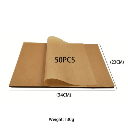 Baking Paper 50 Pieces &ndash; Exceptional Non-Stick Performance 23X34CM