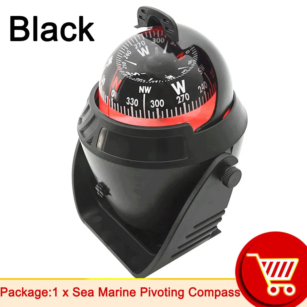 Marine Boat Compass With LED Night Light &ndash; High Precision black / CHINA