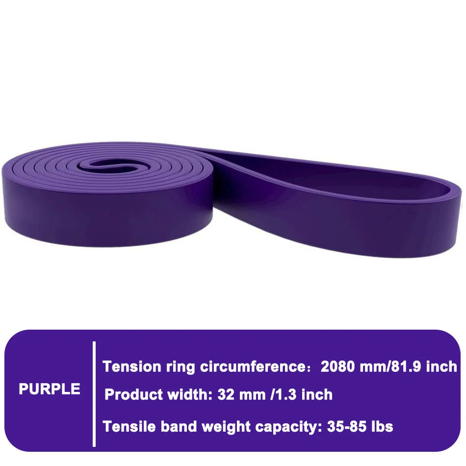 WOSWEIR FE0103 Elastic Resistance Bands - Full Body 35-85LBS-Purple