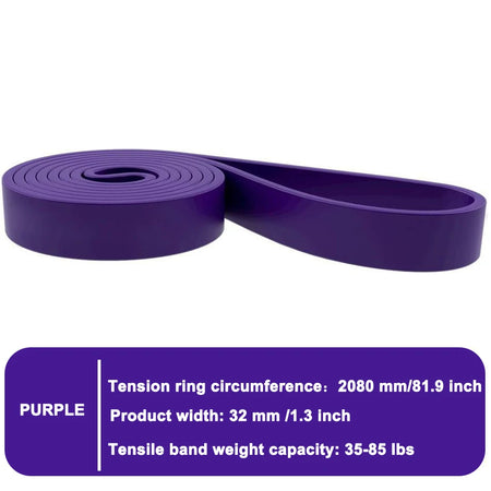 WOSWEIR FE0103 Elastic Resistance Bands - Full Body 35-85LBS-Purple