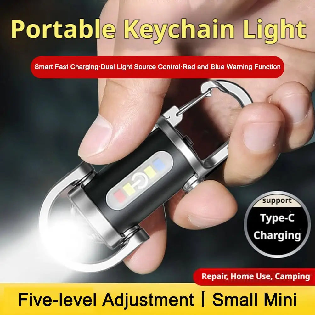 LED Keychain Flashlight &ndash; Multifunctional Work Light for Outdoor Activities