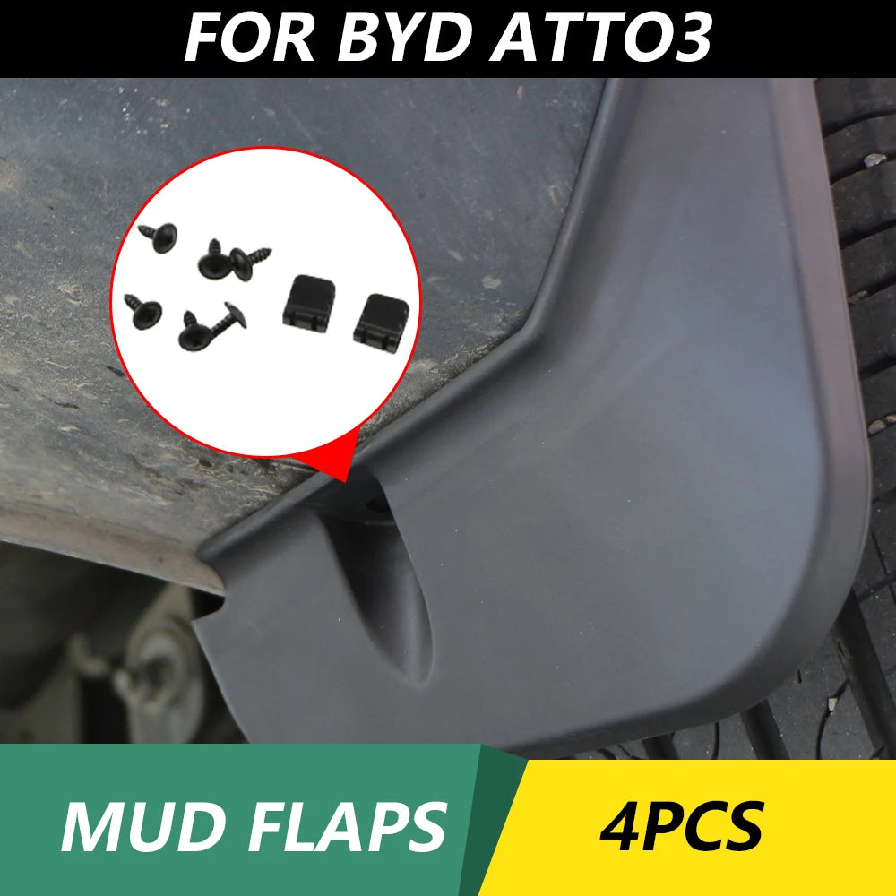 Mud Flaps for BYD Atto 3 2021-2023: Splash Guards &amp; Auto Accessories