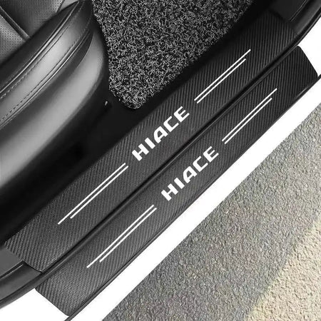 Carbon Fiber Car Door Sill Protectors 4Pcs Hiace 2016 2023