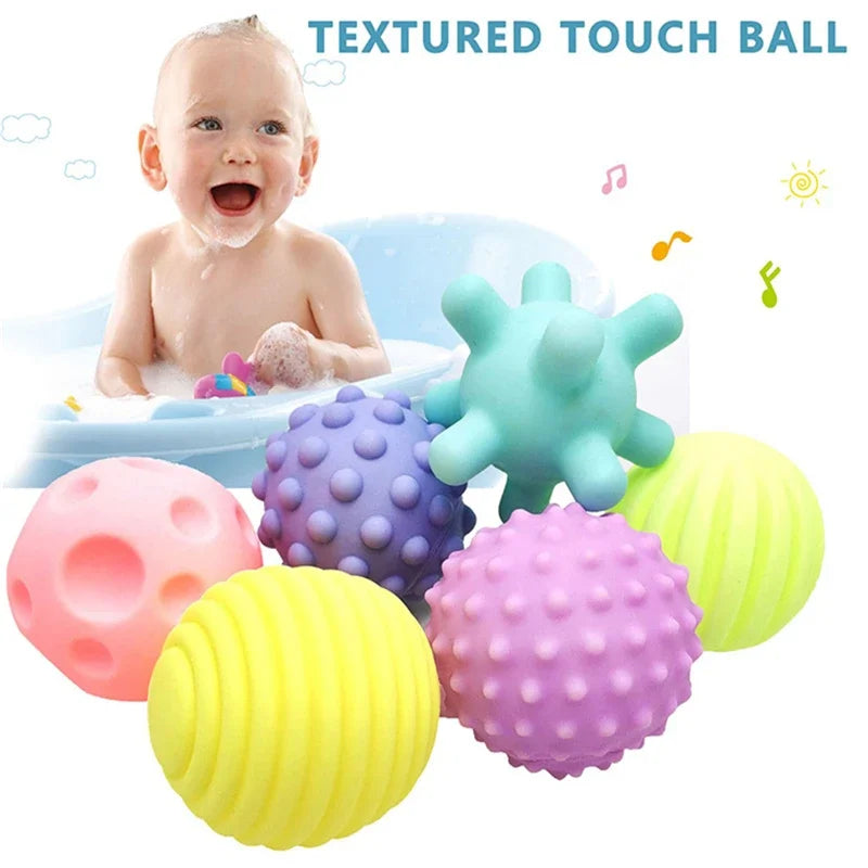 6Pcs Textured Multi Ball Set &ndash; Develops Baby's Senses