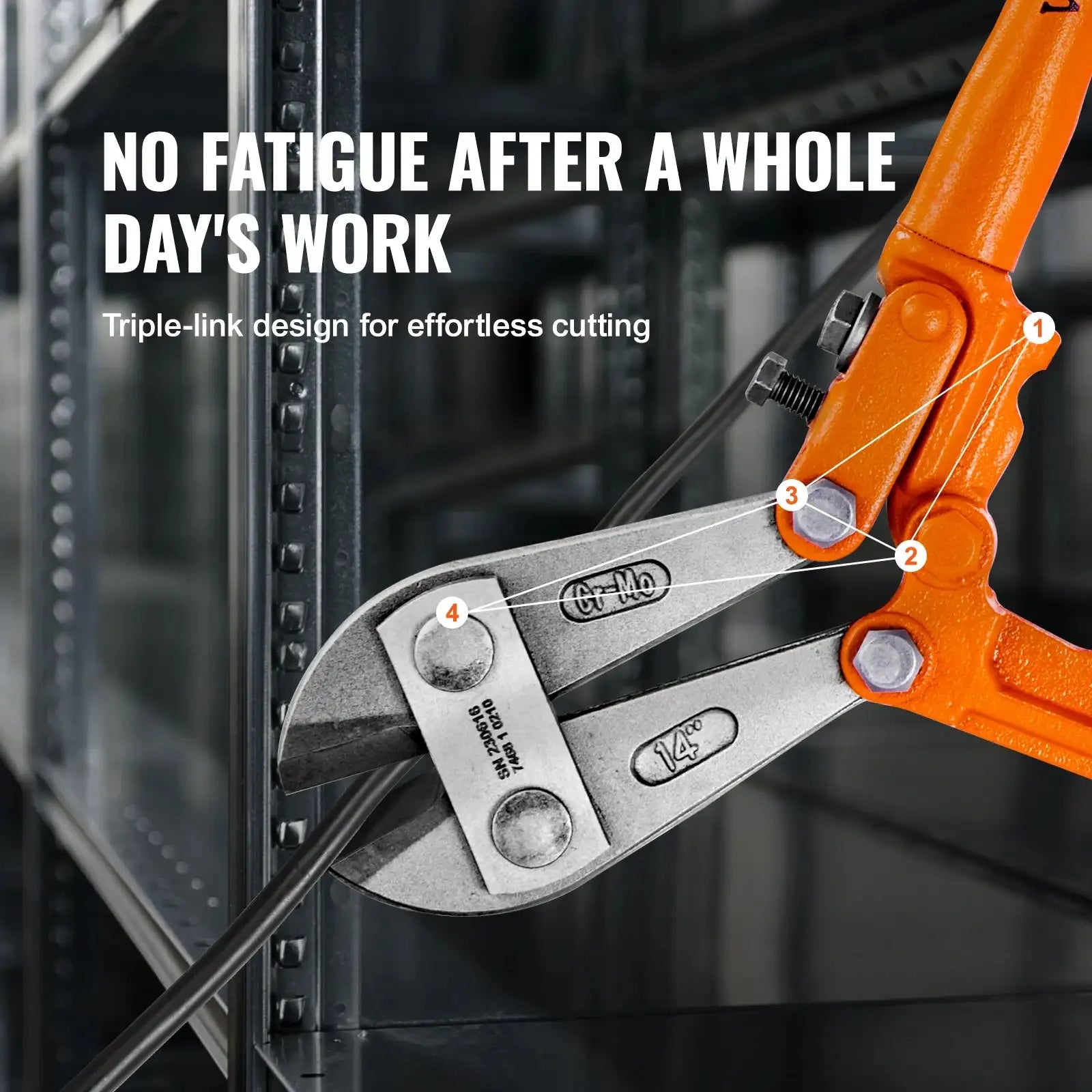 Bolt Cutter 8in 14in 18in 24in &ndash; Adjustable Jaw