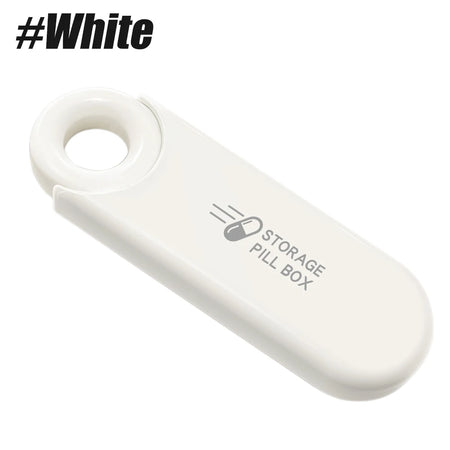 Portable Divided Pill Case &ndash; Waterproof Seal for Medication Safety White