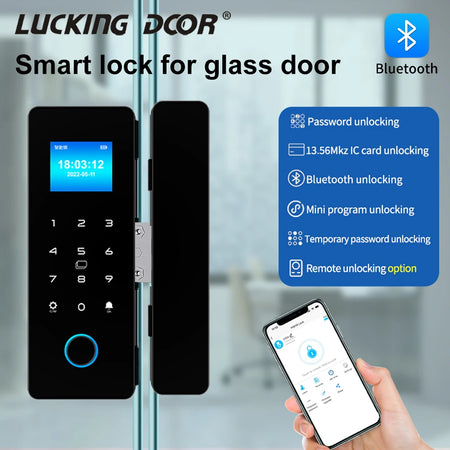 HAHA-Lock Glass Door Lock &ndash; Bluetooth App Control Smart