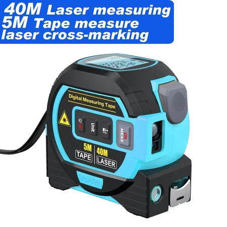 Laser Tape Measure 3 In 1 &ndash; Ultra Precise Rangefinder Blue 40m