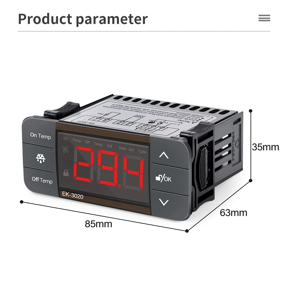 EK-3020 Digital Temperature Controller &ndash; Dual Relay Output for Precise Temperature Control