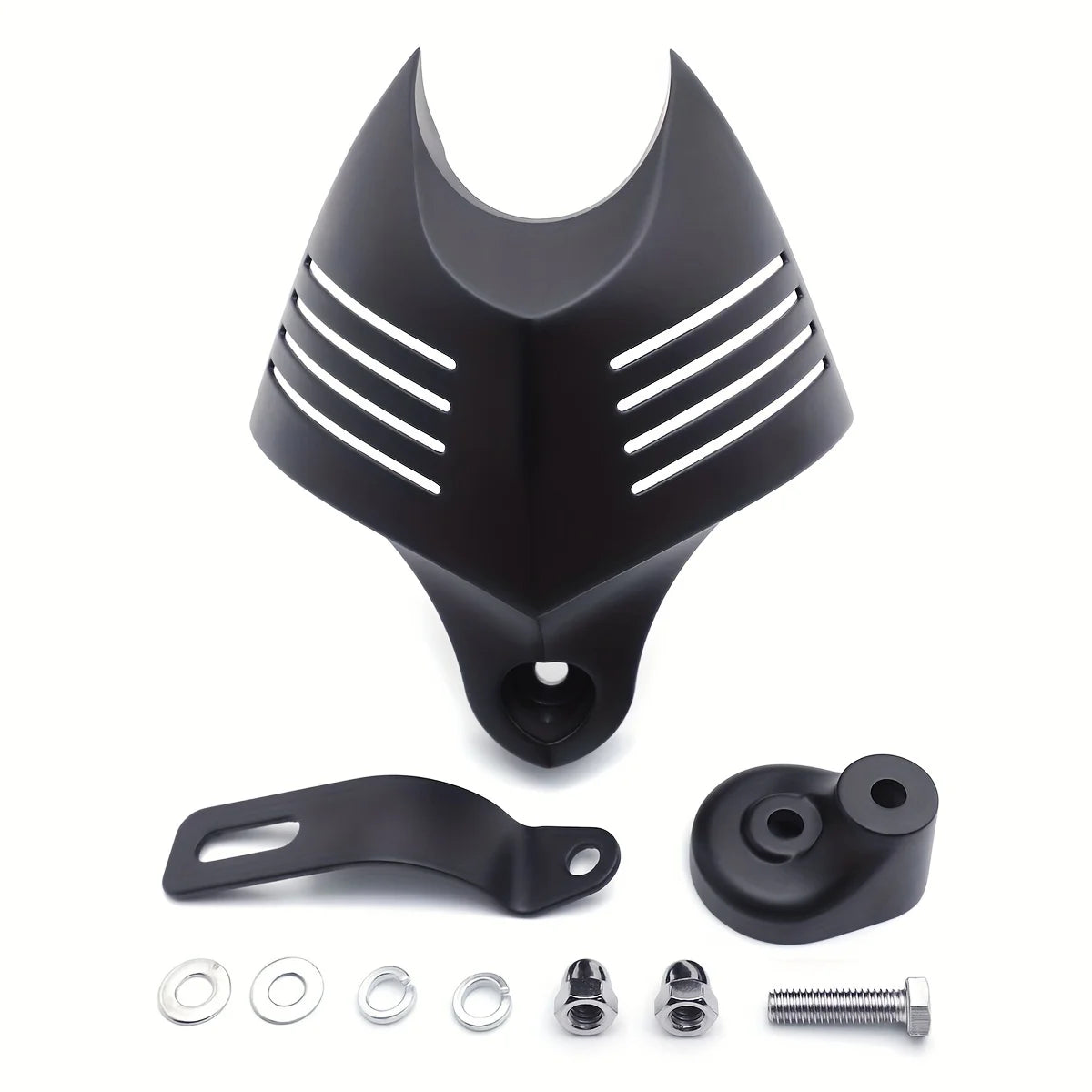 Motorcycle Big Twin Horn Cover &ndash; Sleek Black Chrome Design for Harley Models Black