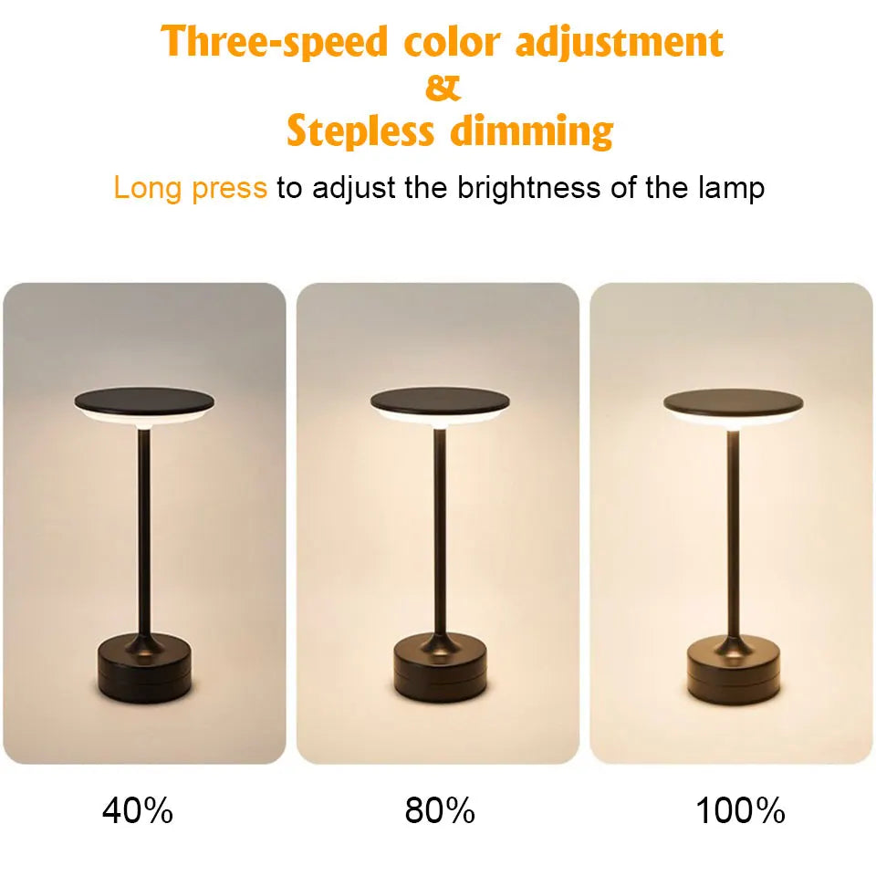 LED Table Lamp Touch Sensor Night Light &ndash; USB Rechargeable