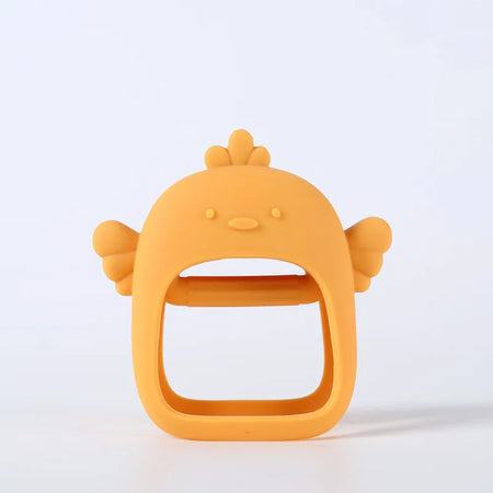Cute Baby Hands Teether &ndash; Safe Silicone for Teething Relief Yellow