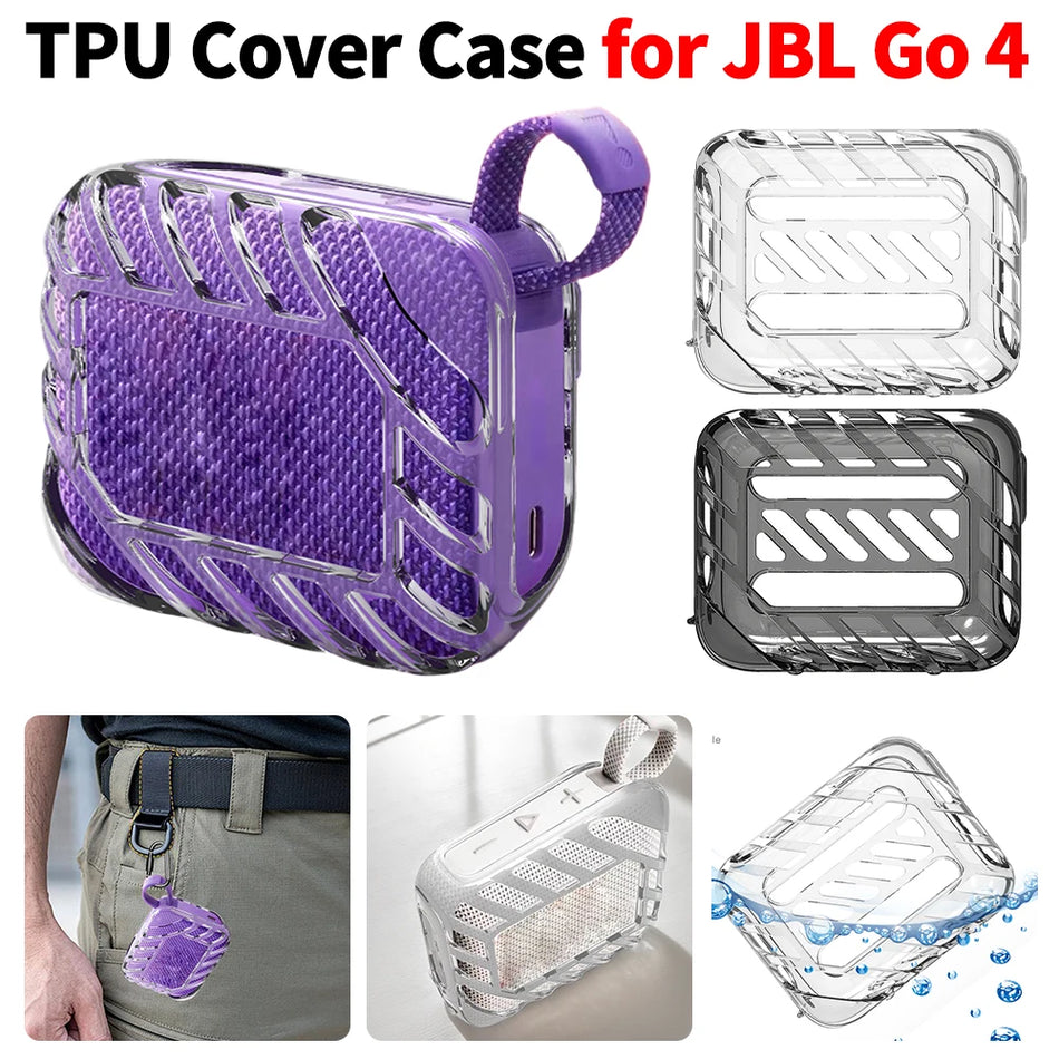 Funda de TPU para altavoz portátil JBL Go 4 transparente