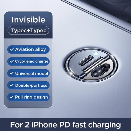 Joyroom 30W Pull Ring Car Charger - Dual Fast PD QC 2 Type-c / CHINA