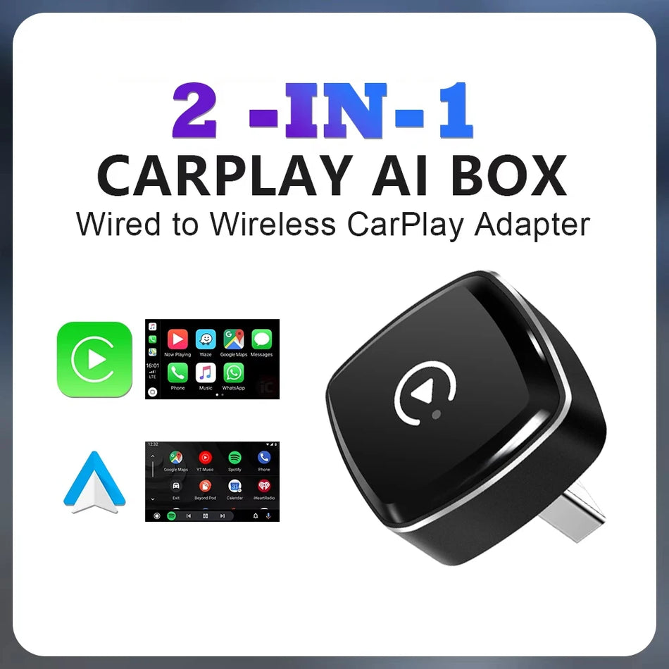 Mini Kablosuz CarPlay ve Android Auto Adaptörü Mini Araçlar için, Tak ve Çalıştır