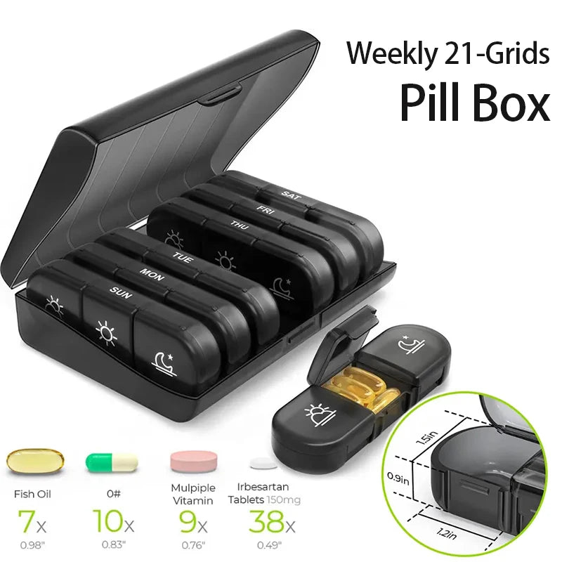 7 Days Weekly Pill Case &ndash; Portable Travel Organizer