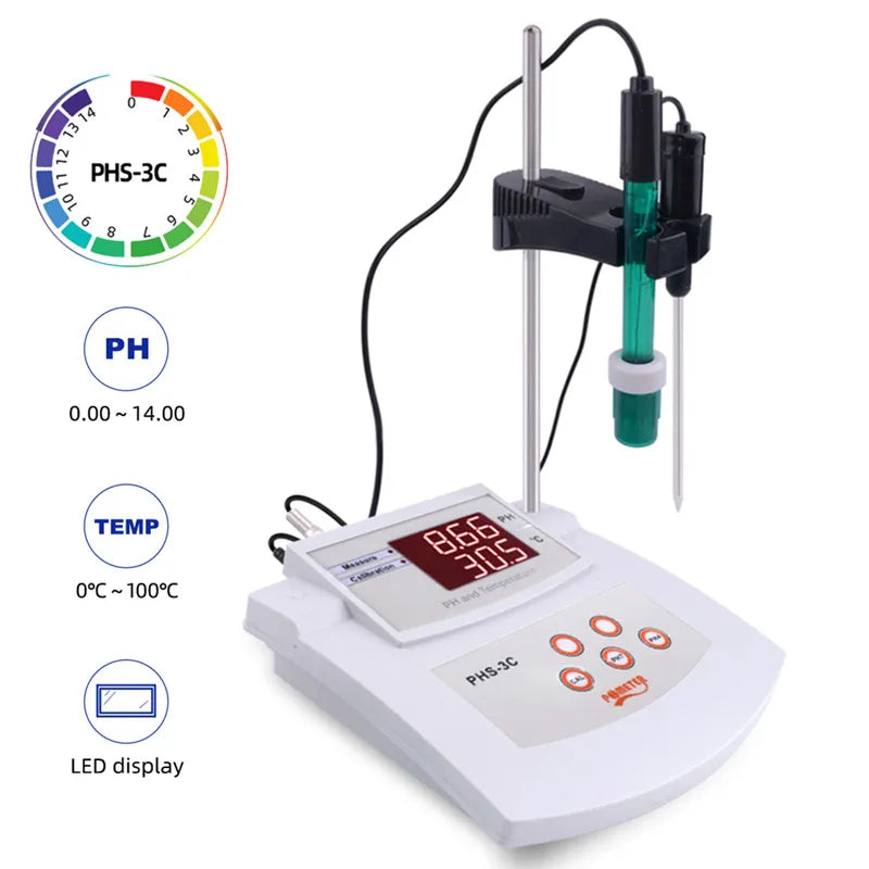 PHS-3C &ndash; 2 In 1 PH Temp Tester With Auto Calibration Default Title