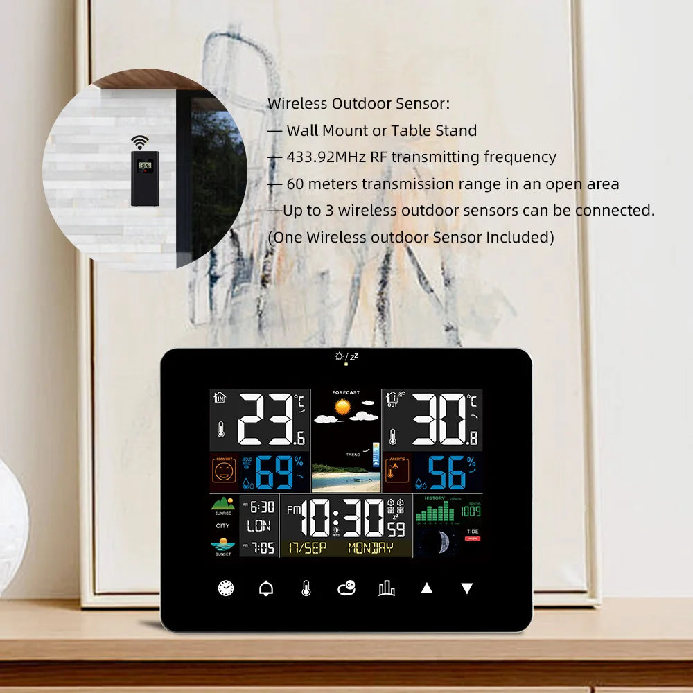 Multifunctional Weather Station &ndash; Touch Screen &amp; Wireless Sensor