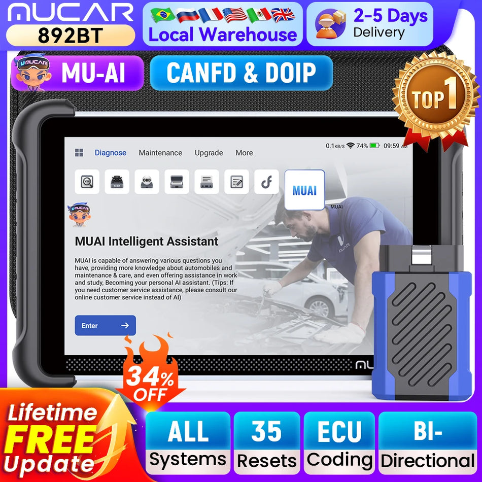 ThinkCar MUCAR 892BT &ndash; AI Bidirectional ECU Coding Tool