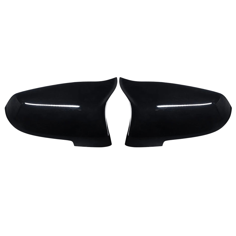 Kryty zrkadiel pre BMW 5 Series, lesklý čierny ABS plast, bočné zrkadlá