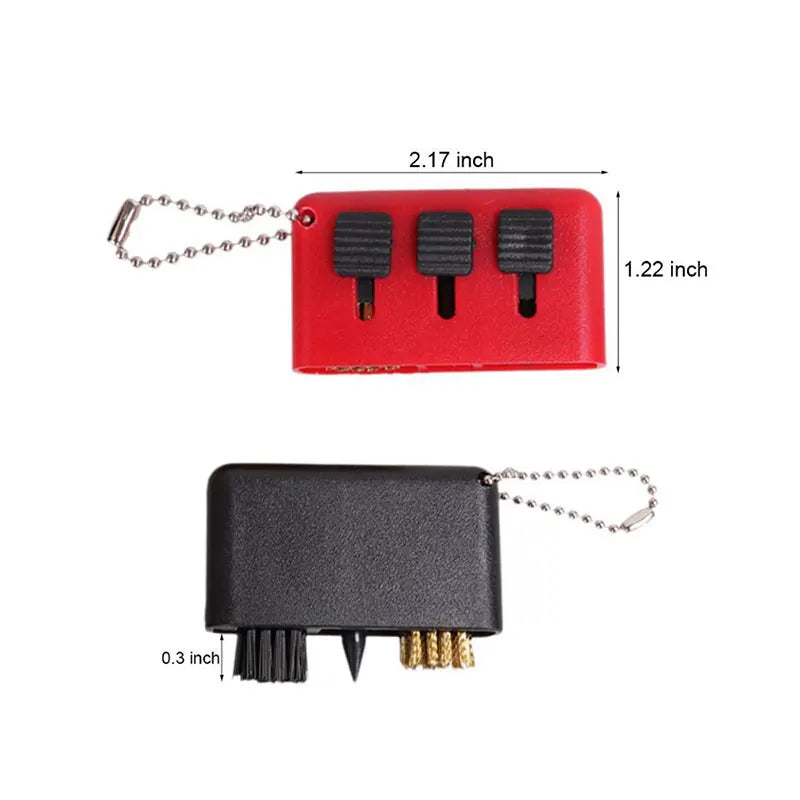 Spazzola per la pulizia di mazze da golf 3 in 1, attrezzo per scanalature di putter e wedge