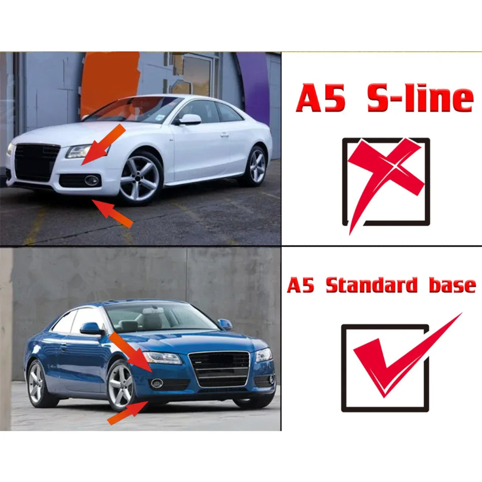 Cubierta de luz antiniebla para parachoques delantero de malla ABS para Audi A5 2008-2011 Coupe Sportback Cabriolet 2010-2011