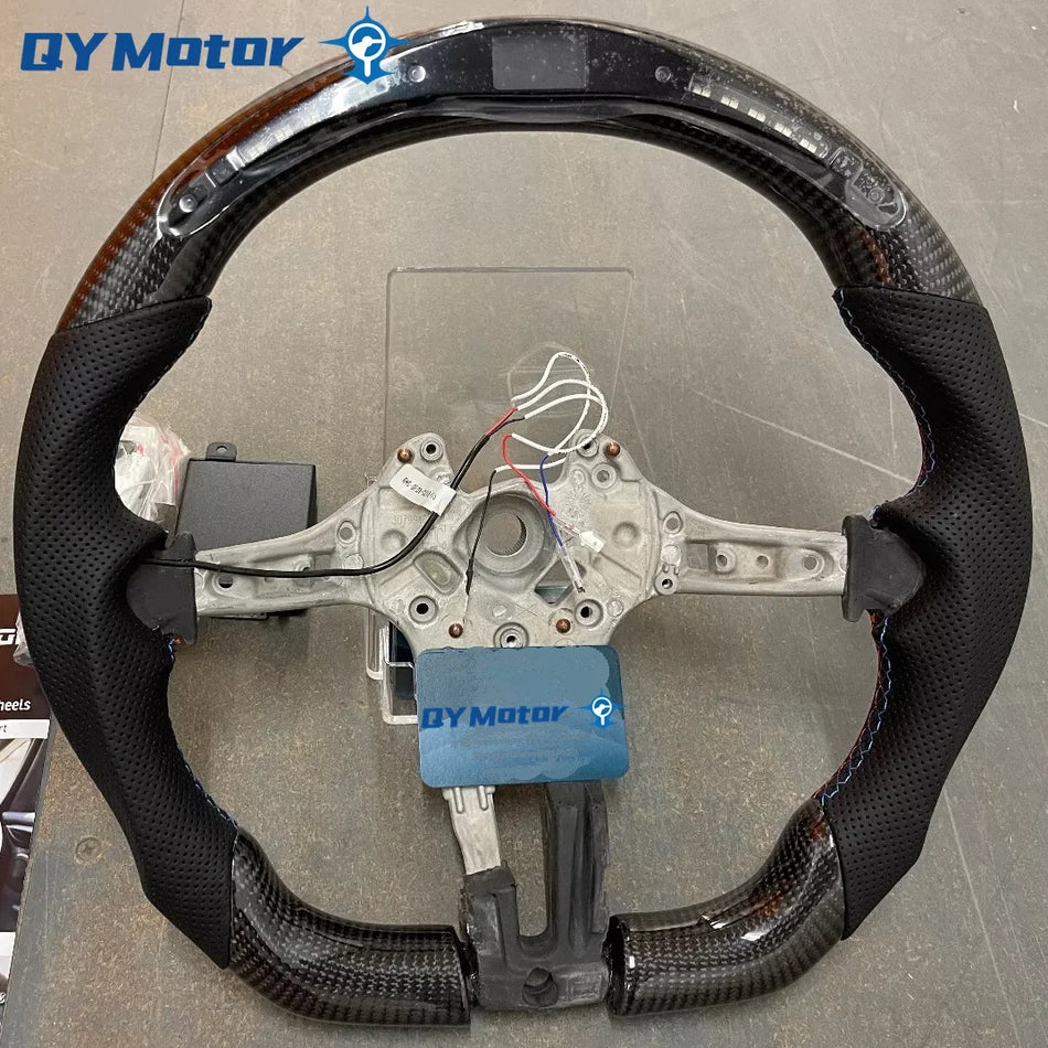 BMW F10 F15 F20 F30 Волан LED от въглеродни влакна с Алкантара и светлина за смяна