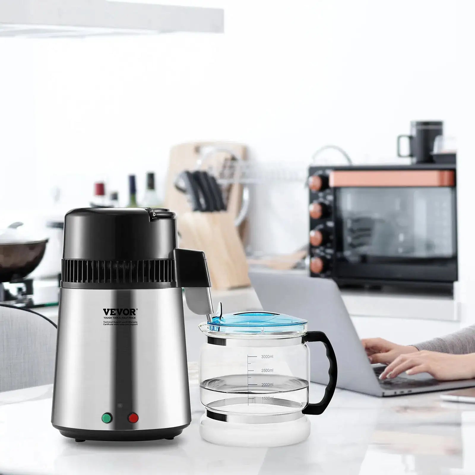 4L Distiller 750W Countertop Distilled Water Maker