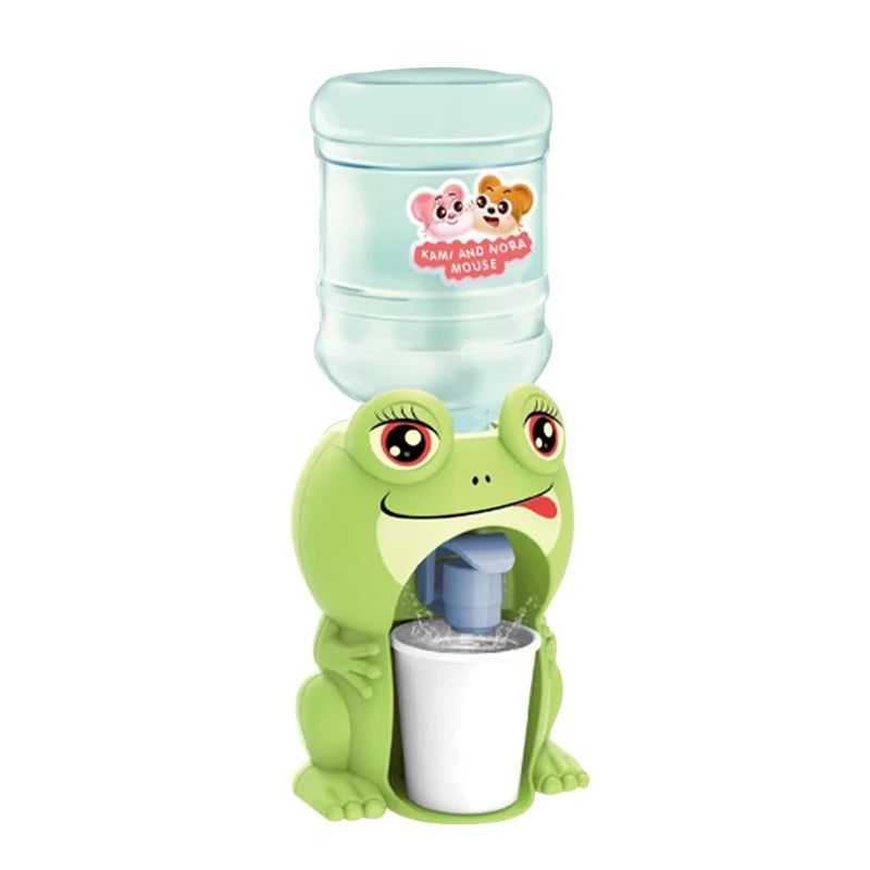 Mini Dual Water Dispenser Toy for Kids - Fun Pink &amp; Blue Kitchen Play Frog