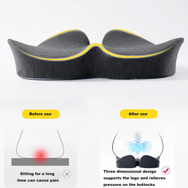 Възглавница за автомобилна седалка от мемори пяна за комфорт, универсален подложка за седалка