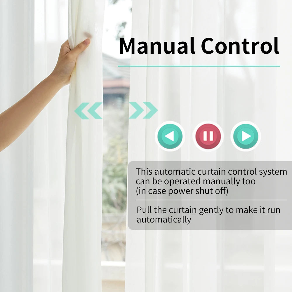 Tuya Smart WiFi/Zigbee Electric Curtain Motor with Voice Control