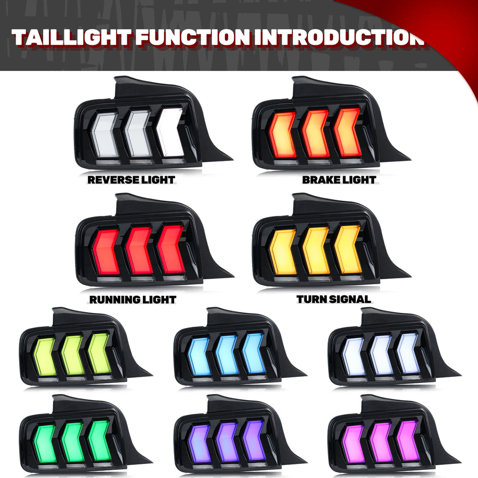 WD-0380A-C – Luzes Traseiras LED Sequenciais para Ford Mustang