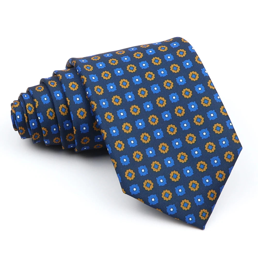 Super Soft Silk Floral Tie for Men in Red and Blue 20 / CHINA