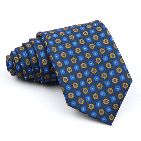 Super Soft Silk Floral Tie for Men in Red and Blue 20 / CHINA