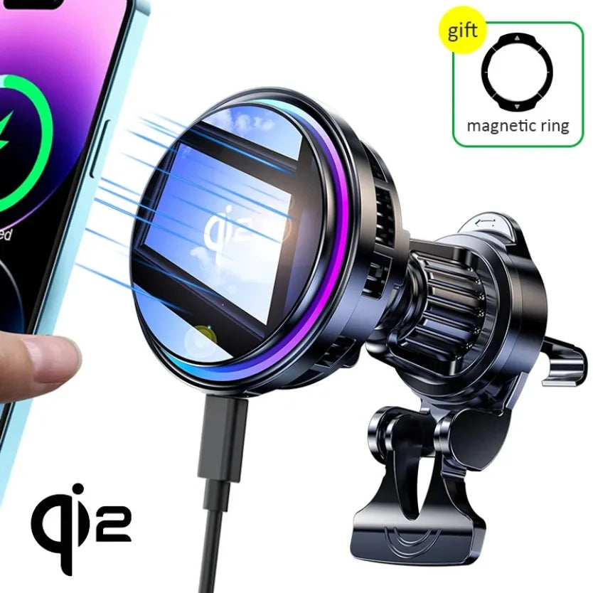 Car Wireless Charger Magnetic Qi2 Cooling &ndash; Phone Holder