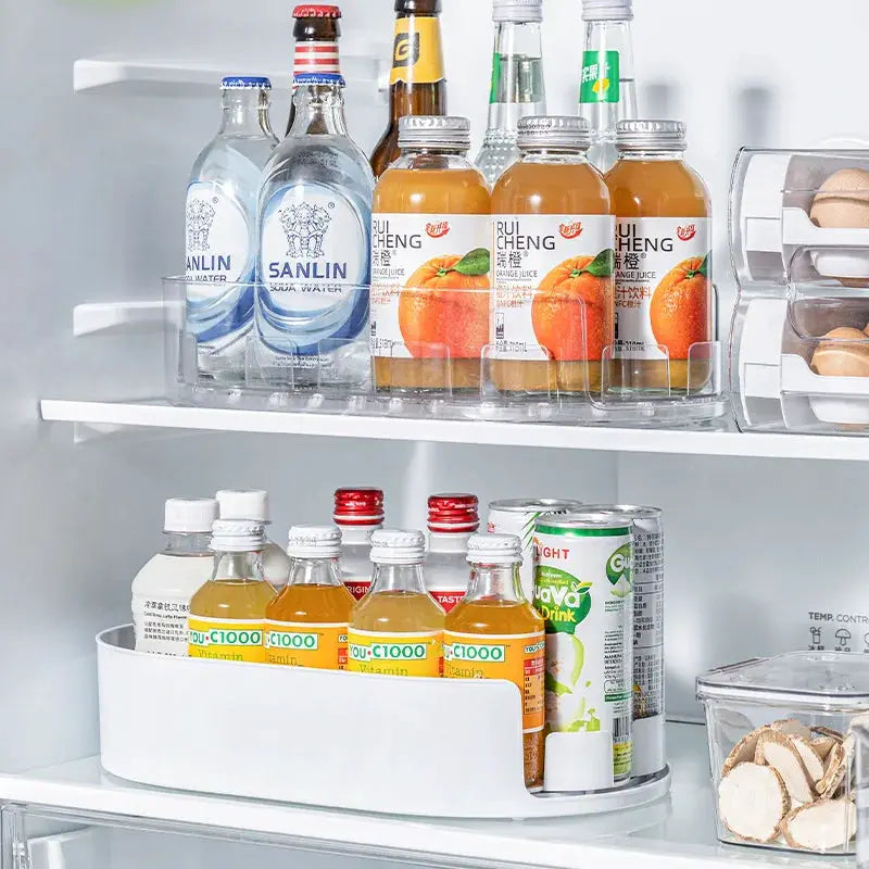360 Rotating Refrigerator Storage Box Multifunctional Spice Organizer Simple Drink Tray for Kitchen Countertop by InterCyprus Trading Ltd