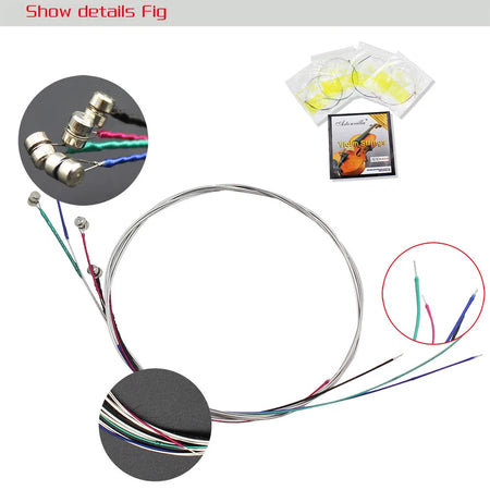 Violin String 4 Piece Stainless Steel Wound &ndash; Durable